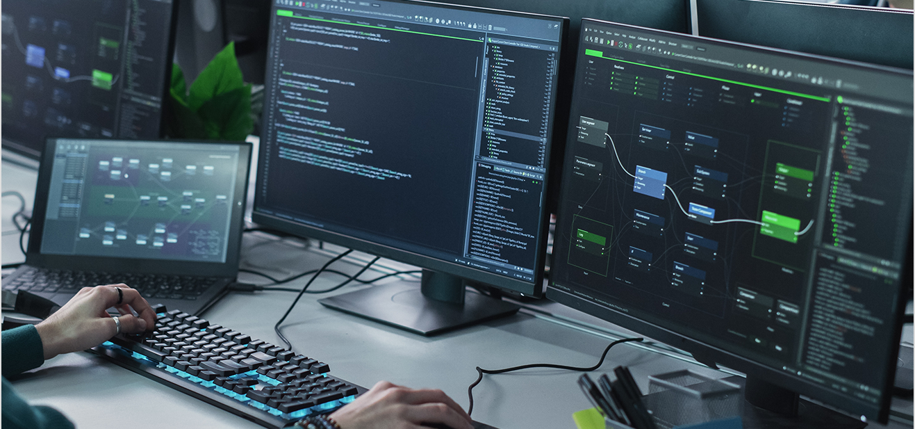 Two computers doing security work